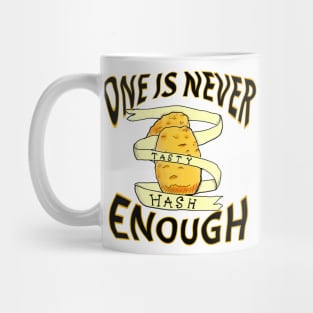 ONE IS NEVER ENOUGH! Tasty hashbrowns, water colour tattoo style Mug